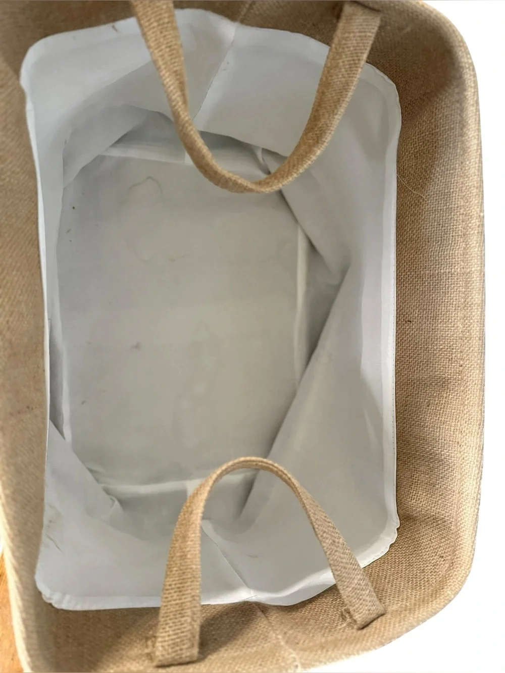 Monogram A Burlap Storage Basket